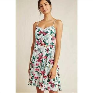 Anthropologie Layla Floral Slip Sleep Dress